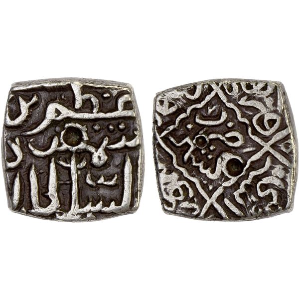 KASHMIR: Shams al-Din, ca. 1537-1538, AR sasnu (6.08g), Kashmir, AH842 (frozen), VF