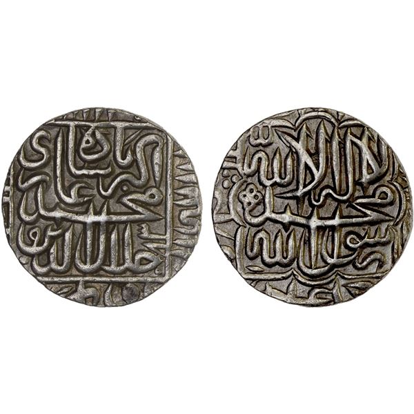 MUGHAL: Akbar I, 1556-1605, AR rupee (11.38g), Agra, AH983, Choice XF