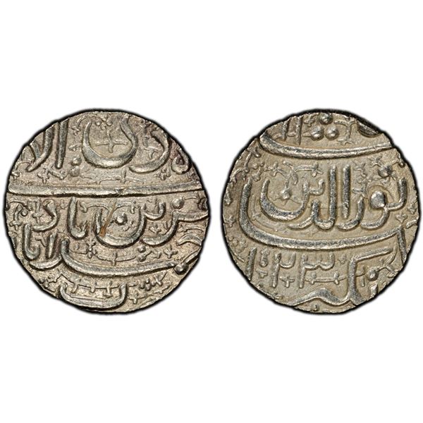 MUGHAL: Jahangir, 1605-1628, AR rupee, Ahmadabad, AH1023, PCGS MS62