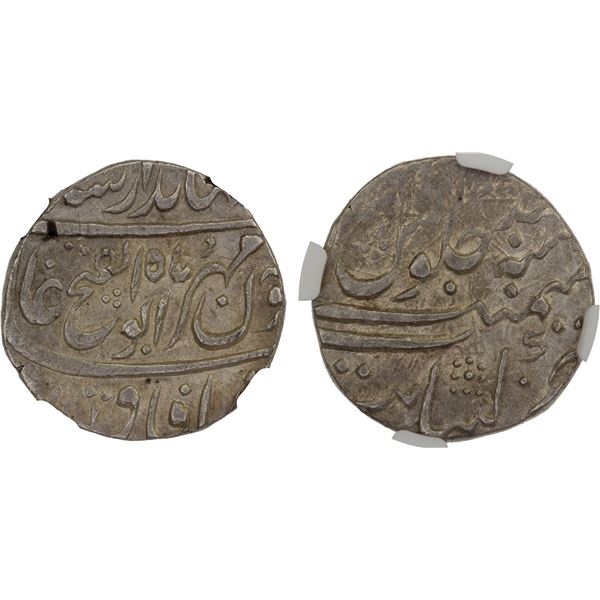 MUGHAL: Jahandar, 1712-1713, AR rupee, Khambayat, AH1124 year one (ahad), NGC AU55
