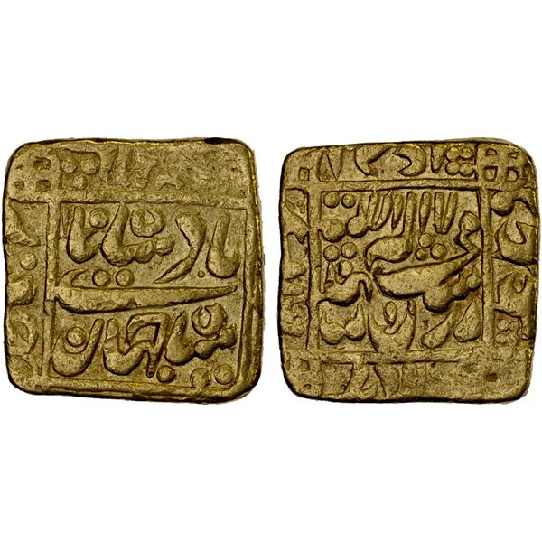 MUGHAL: Jeweler's Imitations, AV square mohur (11.95g), Fine