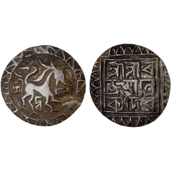 TRIPURA: Ratna Manikya, 1464-1489, AR tanka (10.03g), ND, VF