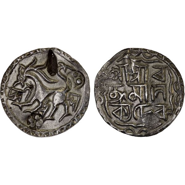 TRIPURA: Ratna Manikya, 1464-1489, AR tanka (10.40g), ND, XF