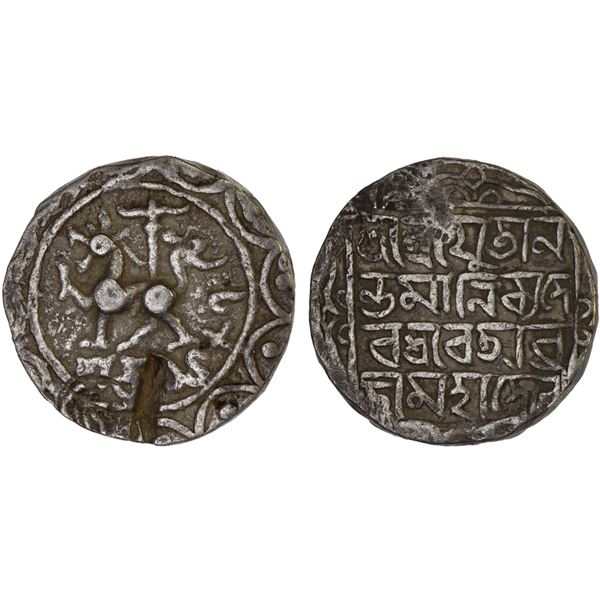 TRIPURA: Ananta Manikya, 1564-1567, AR tanka (10.44g), SE1487, VF