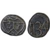 Image 1 : MADRAS PRESIDENCY: AE cash (1.17g), 1734, Choice VF