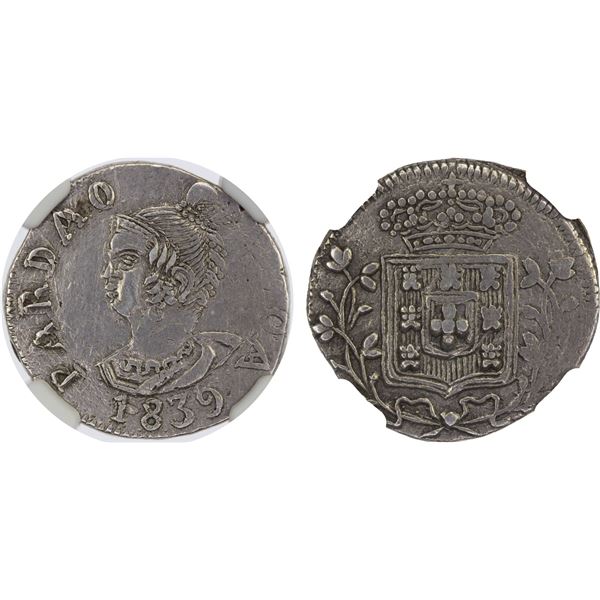 PORTUGUESE INDIA: GOA: Maria II, 1834-1853, AR pardao, 1839, NGC AU53