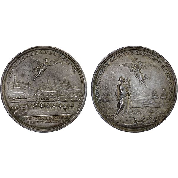 AUSTRIA / GERMANY: SILESIA: AR medal (21.70g), 1779, XF