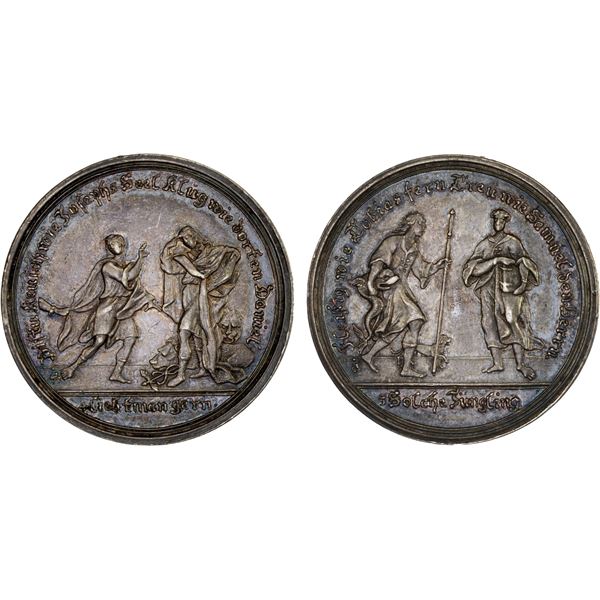 AUSTRIA: AR medal (14.50g), ND (ca. late 1700's), XF