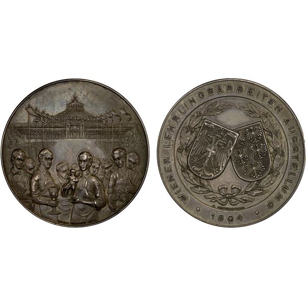 AUSTRIA: AR medal (36.43g), 1904, XF