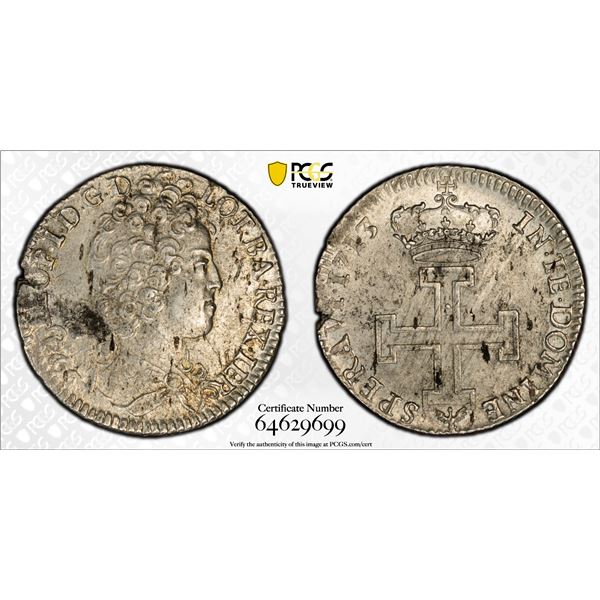 FRANCE: Lorraine: Leopold I, 1697-1729, AR teston, Nancy, 1713, PCGS AU58