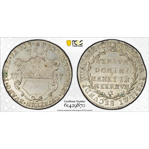 ULM: Free Imperial City, AR ducat, 1717, PCGS MS62