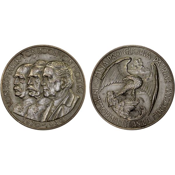 GERMANY: Weimar Republic, AR medal (21.33g), 1930, AU