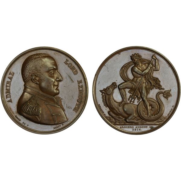 GREAT BRITAIN: AE medal (36.58g), 1816 (1820), Specimen