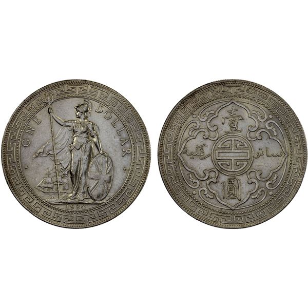 GREAT BRITAIN: George V, 1910-1936, AR trade dollar, 1930, AU