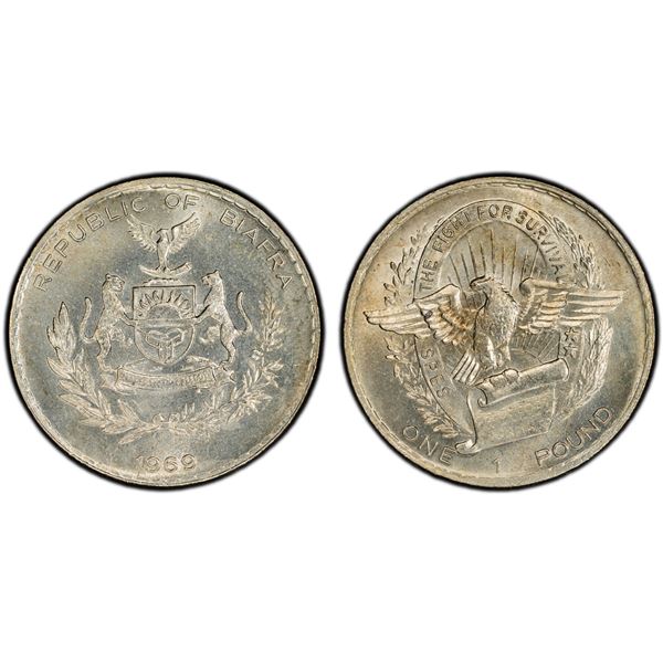 BIAFRA: Republic, AR pound, 1969, PCGS MS65