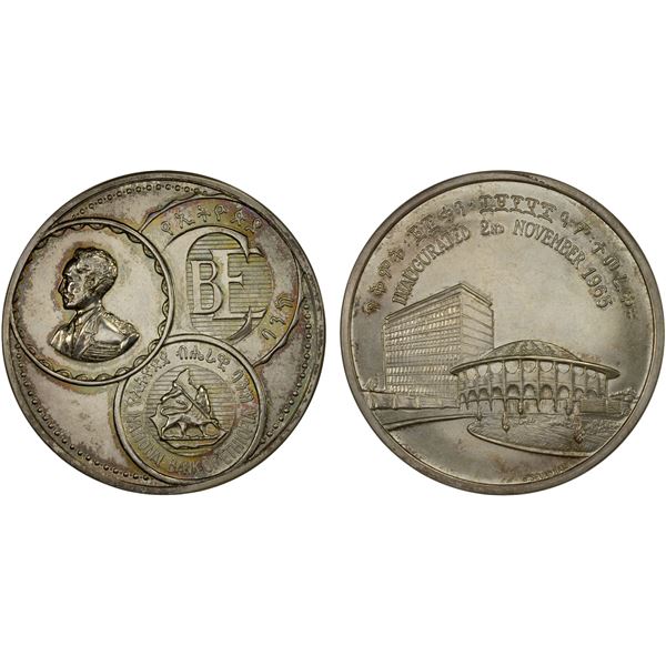 ETHIOPIA: Haile Selassie I, 1930-1974, AR medal (55.69g), 1965, Unc