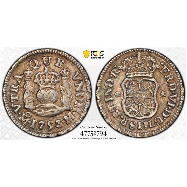 MEXICO: Fernando VI, 1746-1759, AR 1/2 real, 1753-Mo, PCGS XF45