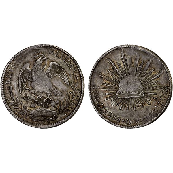 MEXICO: Republic, AR 8 reales (23.97g), 1831-Zs, XF