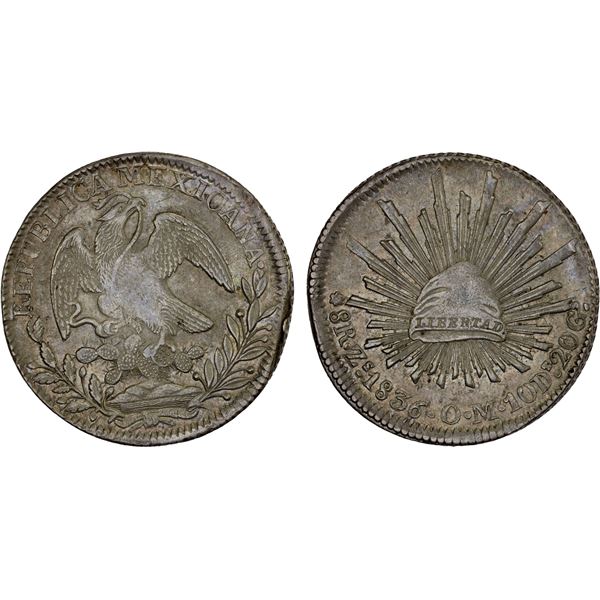 MEXICO: Republic, AR 8 reales (27.05g), 1836-Zs, XF