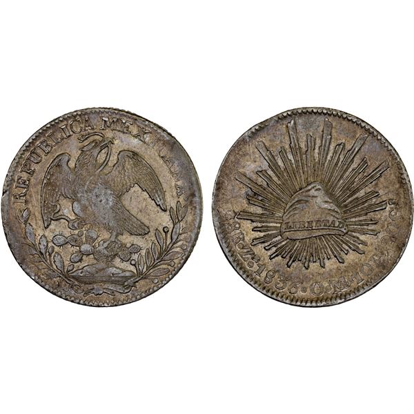 MEXICO: Republic, AR 8 reales (27.23g), 1836-Zs, XF