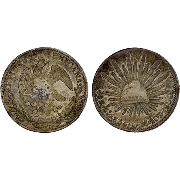 MEXICO: Republic, AR 8 reales (26.63g), 1836/5-Zs, VF-XF
