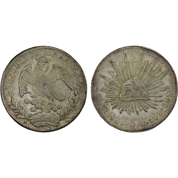 MEXICO: Republic, AR 8 reales (27.21g), 1836-Zs, VF-XF
