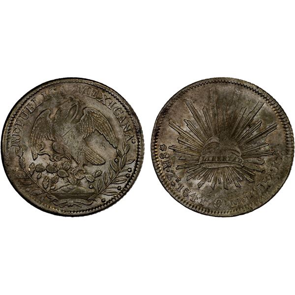 MEXICO: Republic, AR 8 reales (28.15g), 1840-Zs, XF