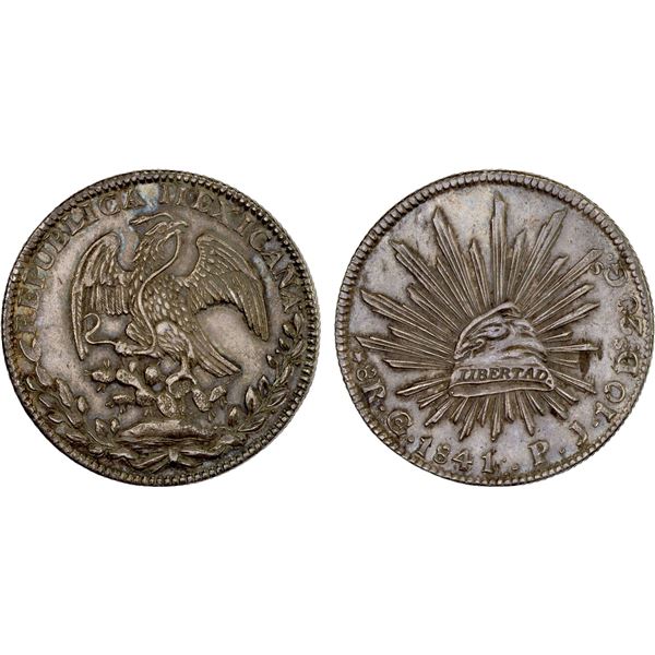 MEXICO: Republic, AR 8 reales (27.39g), 1841/31-Go, XF