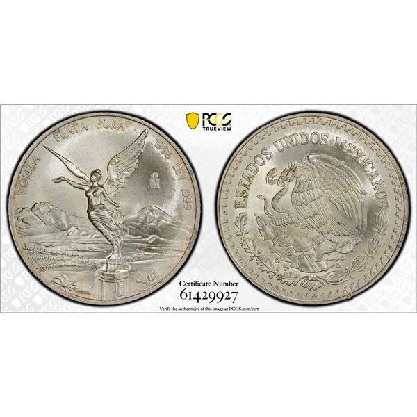 MEXICO: Estados Unidos, AR onza, 1996, PCGS MS67