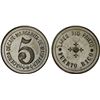 Image 1 : PUERTO RICO: 5 (almudes) token (4.91g), ND (ca. 1900?), Choice UNC