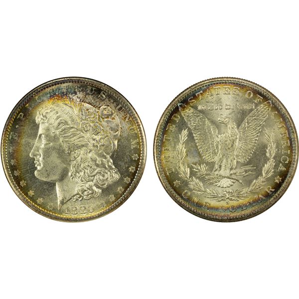 UNITED STATES: AR dollar, 1881-S, ANACS MS64