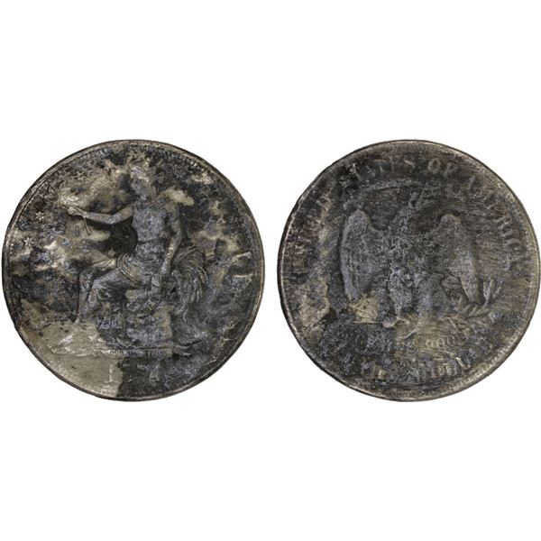 UNITED STATES: Shipwreck Coins, AR trade dollar, 1874, PCGS VG