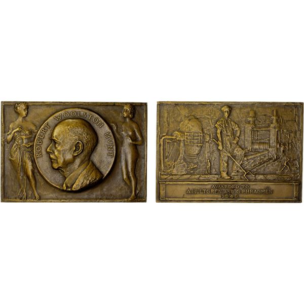 UNITED STATES: AE plaque (259.4g), 1940, XF