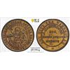 Image 1 : AUSTRALIA: AE penny token, ND (1865), PCGS MS63 BN