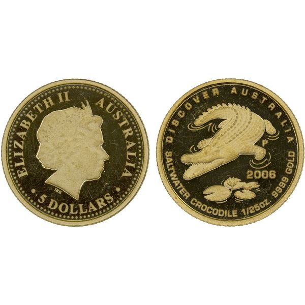 AUSTRALIA: Elizabeth II, 1952-2022, AV 5 dollars, 2006-P, Choice Proof