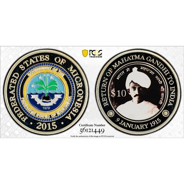 MICRONESIA: Fantasy Issues, 10 dollars, 2015, PCGS MS69