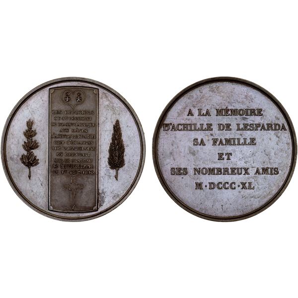 ALGERIA: AE medal (48.17g), 1840, AU
