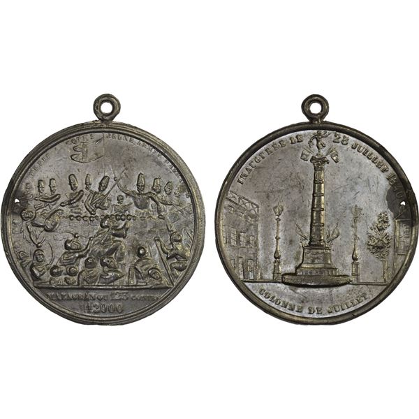 ALGERIA: AE medal (7.65g), 1840, XF