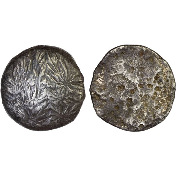 BURMA: Shan State, AR willow leaf ingot (146.61g), 17th to 19th century, VF