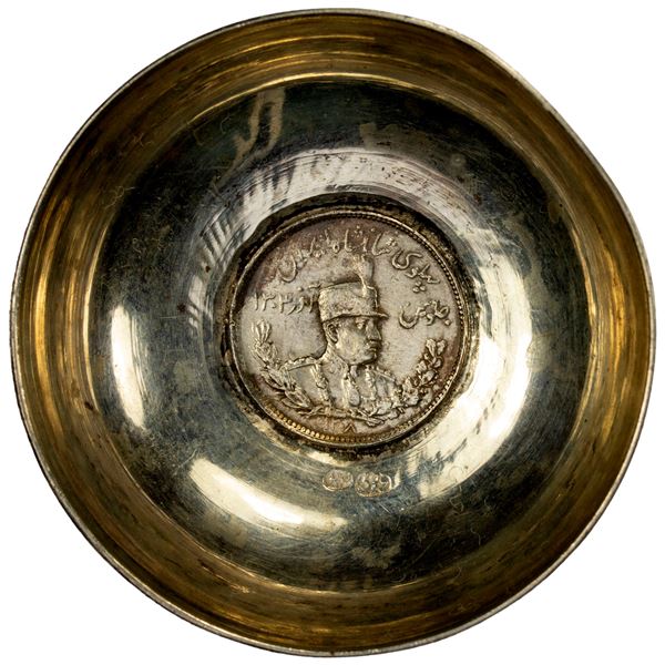 IRAN: silver coin bowl (63.71g), XF