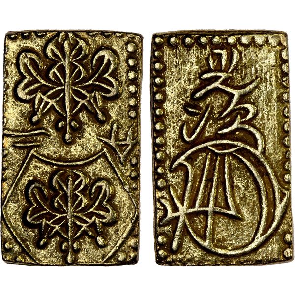JAPAN: Ansei, 1854-1860, AV 2 bu (5.68g), Edo Mint, XF