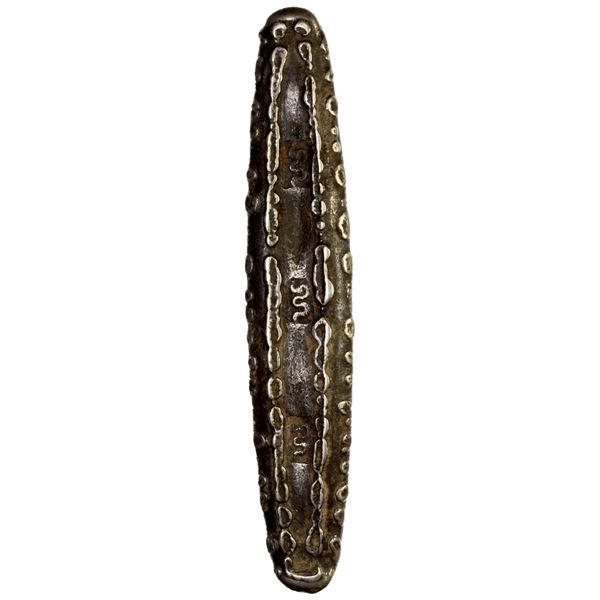 LAOS: Lanchang (Lan Xang), AR 2 tamlung (115.41g), ca. 1591-1707, VF