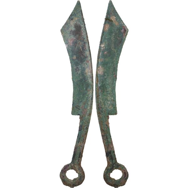 WARRING STATES: State of Yan, 600-400 BC, AE knife money, VF-XF