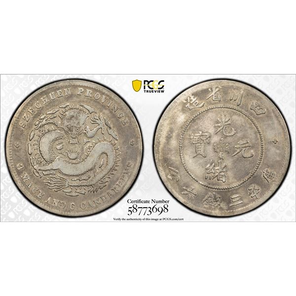 SZECHUAN: Kuang Hsu, 1875-1908, AR 50 cents, ND (1901-08), PCGS VF details