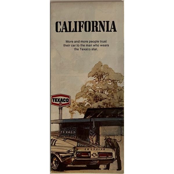 Texaco California road map. 18x24 inches