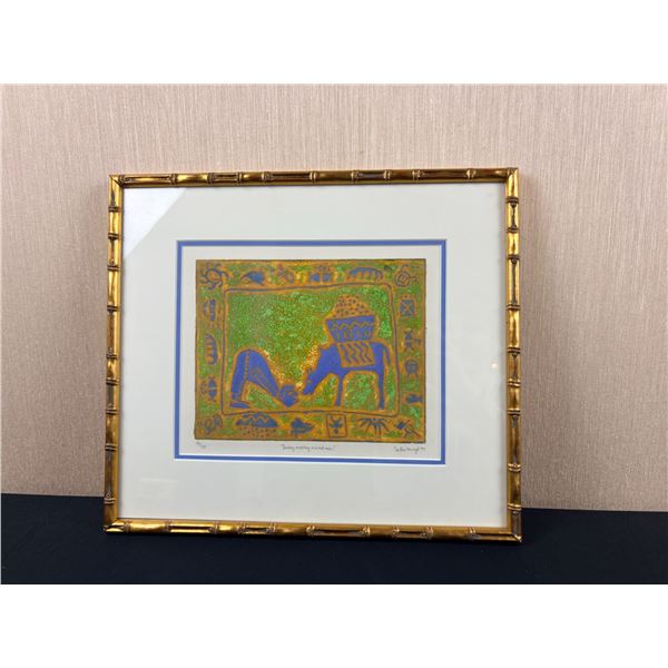 "Donkey Meeting Ancient Man" Print