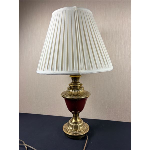 Table Lamp with Brass Accents