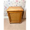Image 1 : Wooden Wicker Storage Table