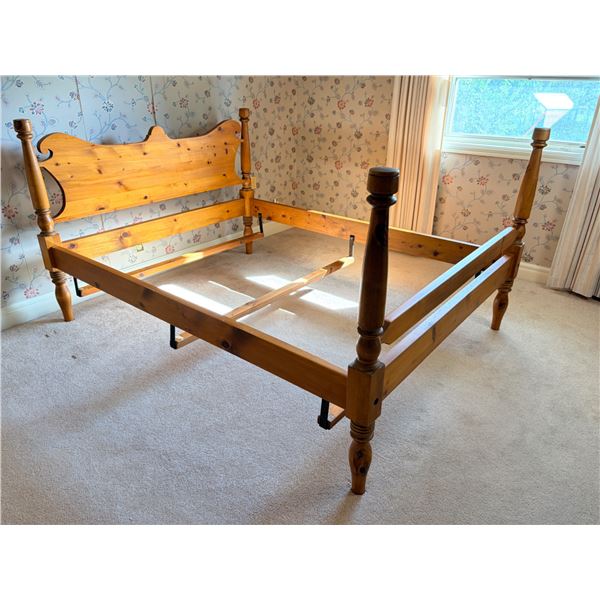 Rustic Wooden Queen Bed Frame