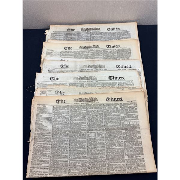 "The London Times" Antique Newsprints